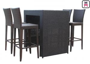 China Counter Height Patio Set Outdoor Restaurant Tables With Waterproof Patio Bar Chairs on sale