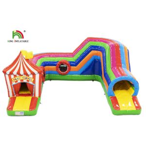 0.55mm Plato PVC Inflatable bouncy castle with slide For Party Rental