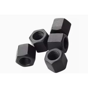 Black M8 M12 Carbon steel Extended hexagon nuts Class8. 8 Grade 8.8 Extended