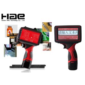 Portable Inkjet Barcode Printer , Handheld Expiry Date Printer For Plastic Bag