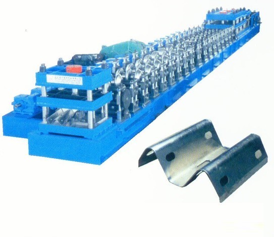 Quality 3 - 5 Mm Roller Thickness Guard Rail Roll Forming Machine With PLC Control System wholesale