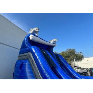 Blow Up Amusement Park Water Slides 0.55mm PVC Garden Inflatable Water Slide