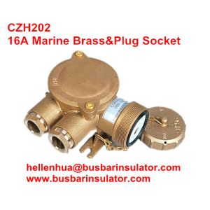 10A/16A marine brass plug&socket CZH101 waterproof socket handware in bulk