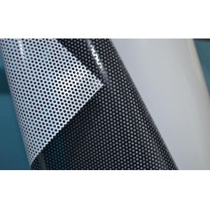 Cheap Anti Age 100m One Way Vision Sticker 30% Transmittance roll 140mic for solvent printing for sale