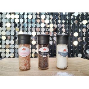 Ceramic Core 90ml Plastic lid Salt and Pepper Glass Jar Spice Condiment