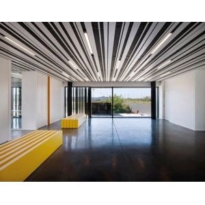 U-Shape Metal Strip Ceiling Suitable For Subway Stations Banks Perforated Or Non