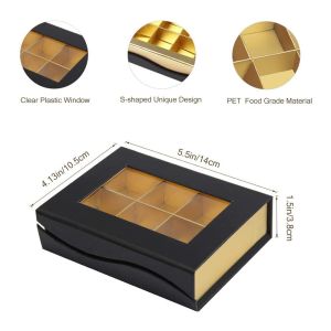6 Lattices Custom Printed Small Cardboard Presentation Gift Boxes For Chocolates