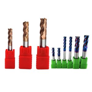 Long Shank Carbide Square End Mill , High Performance Solid Carbide End Mills