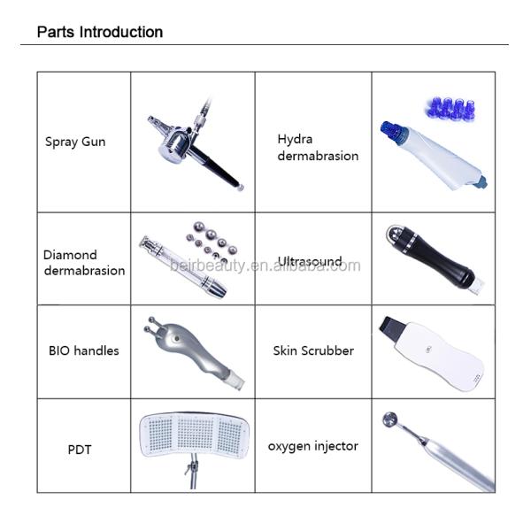 Hot Selling 8 Head Facial Beauty Machines Professional Portable Oxygen Facial Machine