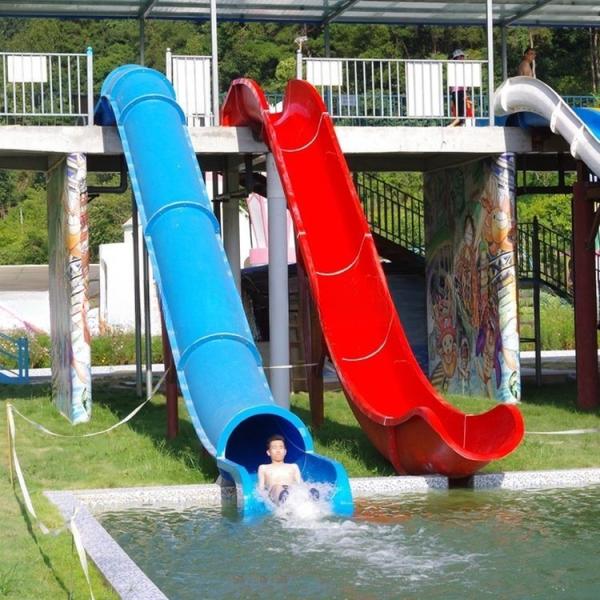 Fiberglass Body Amusement Park Water Slide 120-180 Guests/Hr