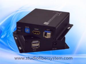 China 4K KVM fiber optic extender for 1ch 4K/2K HDMI&USB keyboard&mouse signal or RS232 over dual SM fiber for CCTV system on sale