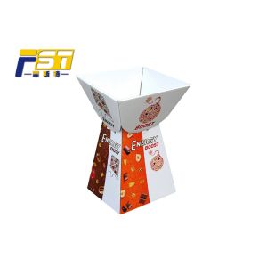 Art Paper Chocolate Promotional Dump Bins Easy Assembled Glossy / Matte Film