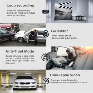 2K Dual Len Dash Camera Mini WiFi Camera Support Motion Detection