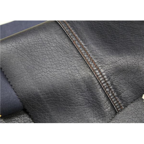 Quality Custom PU Synthetic Leather , Black Washed Polyurethane Leather Fabric wholesale