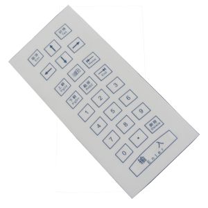 Rugged medical membrane numeric keypad with top panel mounting and USB interface