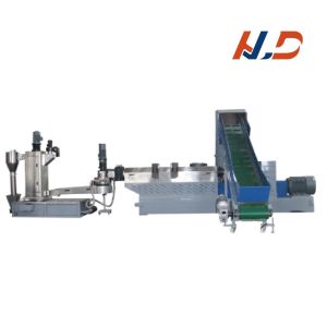 PLC Pbat Pla Recycling Plastic Pelletizer Single Screw Compounding Granulating