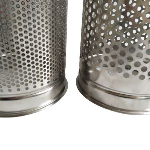 Stainless Steel Punching Plate 40um Basket Strainer Filter Sliver