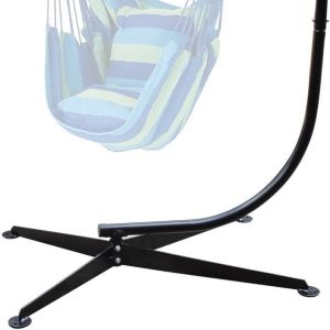 Modern Design Double Hammock Chair Stand Space Saving for Camping and Small