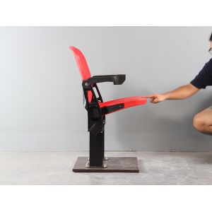 HDPE Plastic Stadium Chair With Cupholder