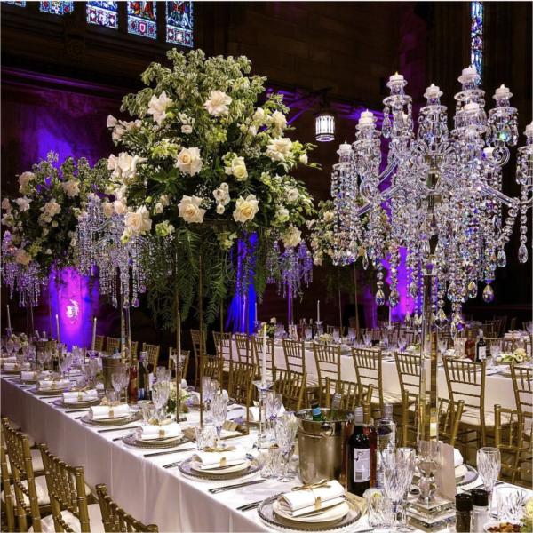 ZT-325 Gorgeous wedding table decoration crystal candle chandeliers