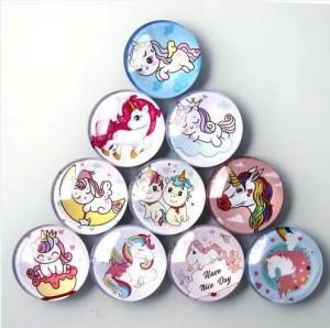 Cheap Rubber PVC Promotional Business Gifts 3D Crystal Glass Round Souvenir Fridge Magnets for sale