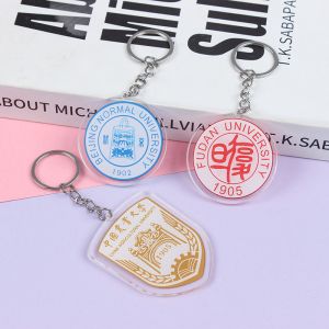 Customized Souvenir Acrylic Keychain for School Fete Day Printing Silk Screen