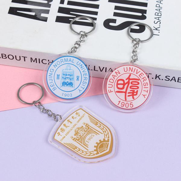 Customized Souvenir Acrylic Keychain for School Fete Day Printing Silk Screen