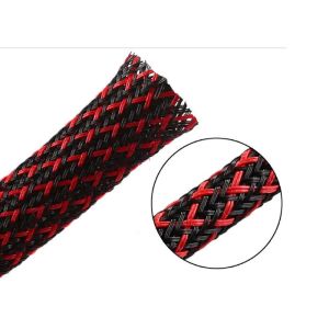 Pet Material White Expandable Braided Sleeving For Soft Cable Harness Protection