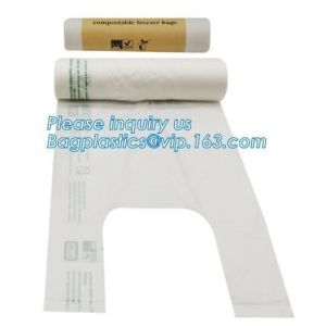 100% Biodegradable Pla Bin Bag/compostable Garbage Bag Rolls/cornstarched Bag,