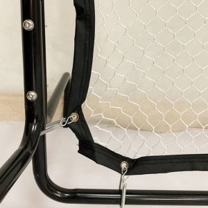 High Durability Tennis Trainer Rebound Net Convenient White Metal Tude