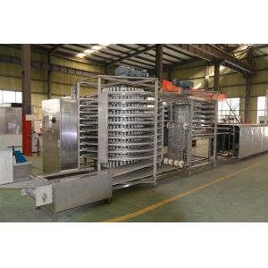                  Modular Belt Screw Conveyor System Food Cooling Spiral Tower             