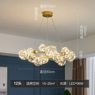 Nordic ring chandelier Living Dining Room Bedroom Led star chandelier Home Circle Chandelier(WH-MI-278)
