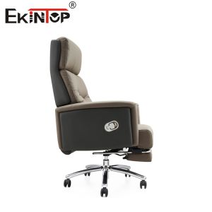 China Adjustable Height Recliner with Footrest and Wheels High Back PU Leather Office Chair on sale
