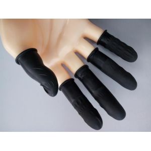 Sturdy Structure And Comfortable Touching Antistatic Black Finger Cot