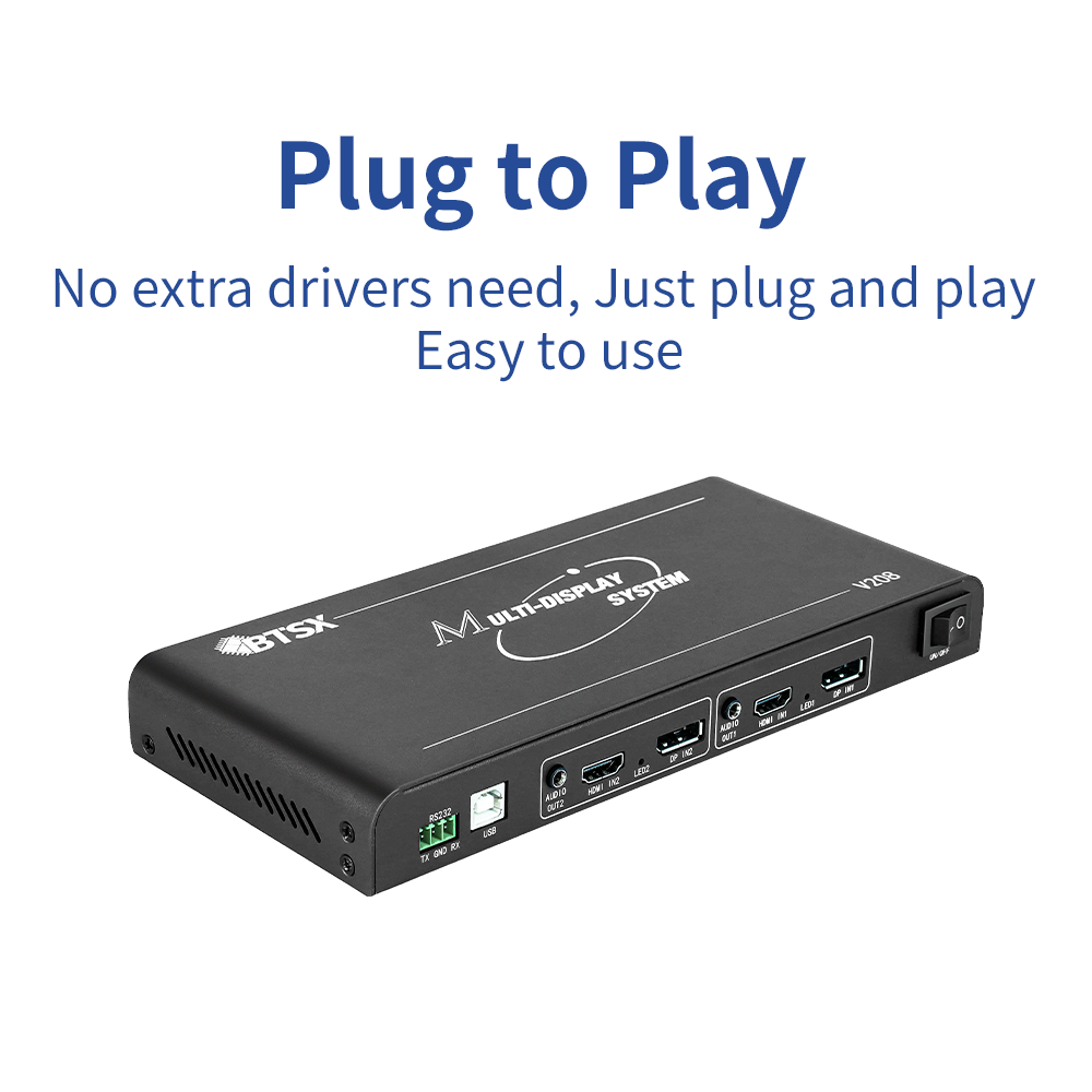 Cheap UHD Horizontal Screen Video Wall Controller with 8k Resolution and Multiple Splicing Modes for sale