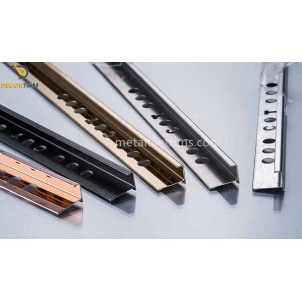 Quality Square Edge Trim Trim Corner Transition Tile Trim Strips Stainless Molding wholesale