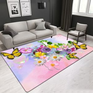 High quality Flower pattern Customized size living room area rug office carpet