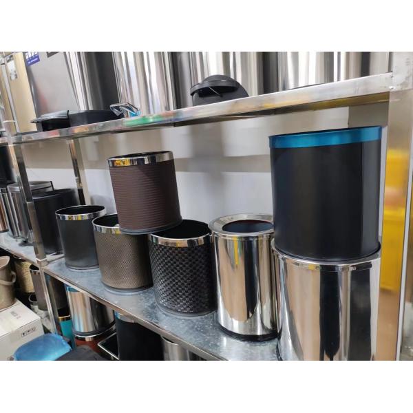 Black Stainless Steel Trash Can 2 In 1 Hotel Lobby Trash Cans