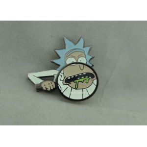 Aluminum / Zinc Alloy Synthetic Hard Enamel Pin with silver Plating