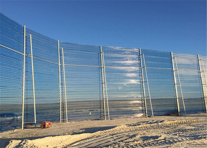 Perforated Steel Pvc Coated Windbreak Panels , Anti Wind Dust Net Long Validity