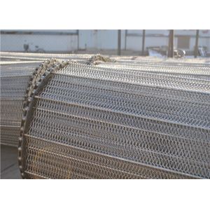 Stainless Steel Mesh Conveyor Belt , Horseshoe Wire Mesh Heat Resistance