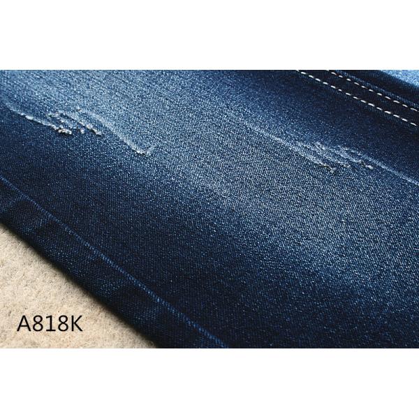 Quality 10 Ounces 58 59" Width Elastic Satin Denim Fabric For Female Black Backside wholesale