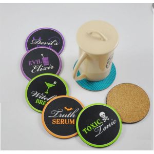 Wholesale 10*10cm Round Blank MDF coaster with white top for DIY printing