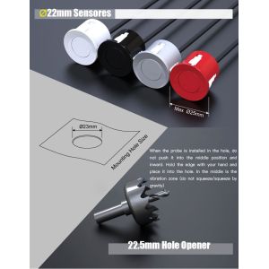 Wireless Blind Spot Monitoring Systems ODM LED Distance Detection Display