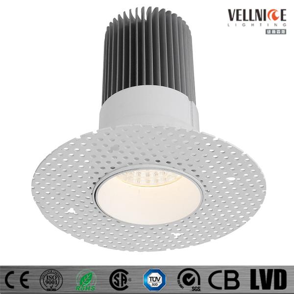 Quality Trimless Round Shape LED Recessed Downlight 15W Deep Inside Antiglared Function Dia 136mmxH130mm wholesale