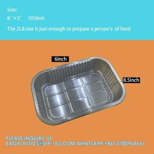 Aluminum Foil Pans With Lids 10pack Heavy Duty 2LB Foil Pan 8.5"×6" Disposable,