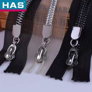 HAS #5 Colorful Metal Zippers With Shiny Teeth For Fashion Accessories