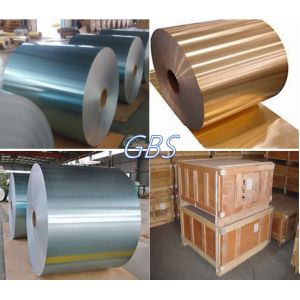 Cheap golden aluminium finstock , application of heater, evaporators, cooling machines for sale