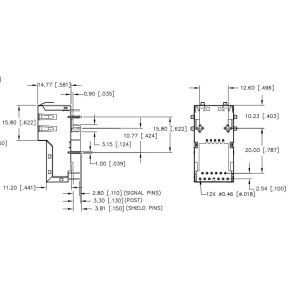 J1V-U2500NL Vertical POE RJ45 Connector ISO9001 With 2.5G Base-T Magnetics