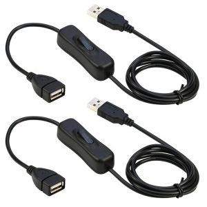 Power ON OFF Data Charging Male to Female USB Switch Cable for Led Lamp Computer